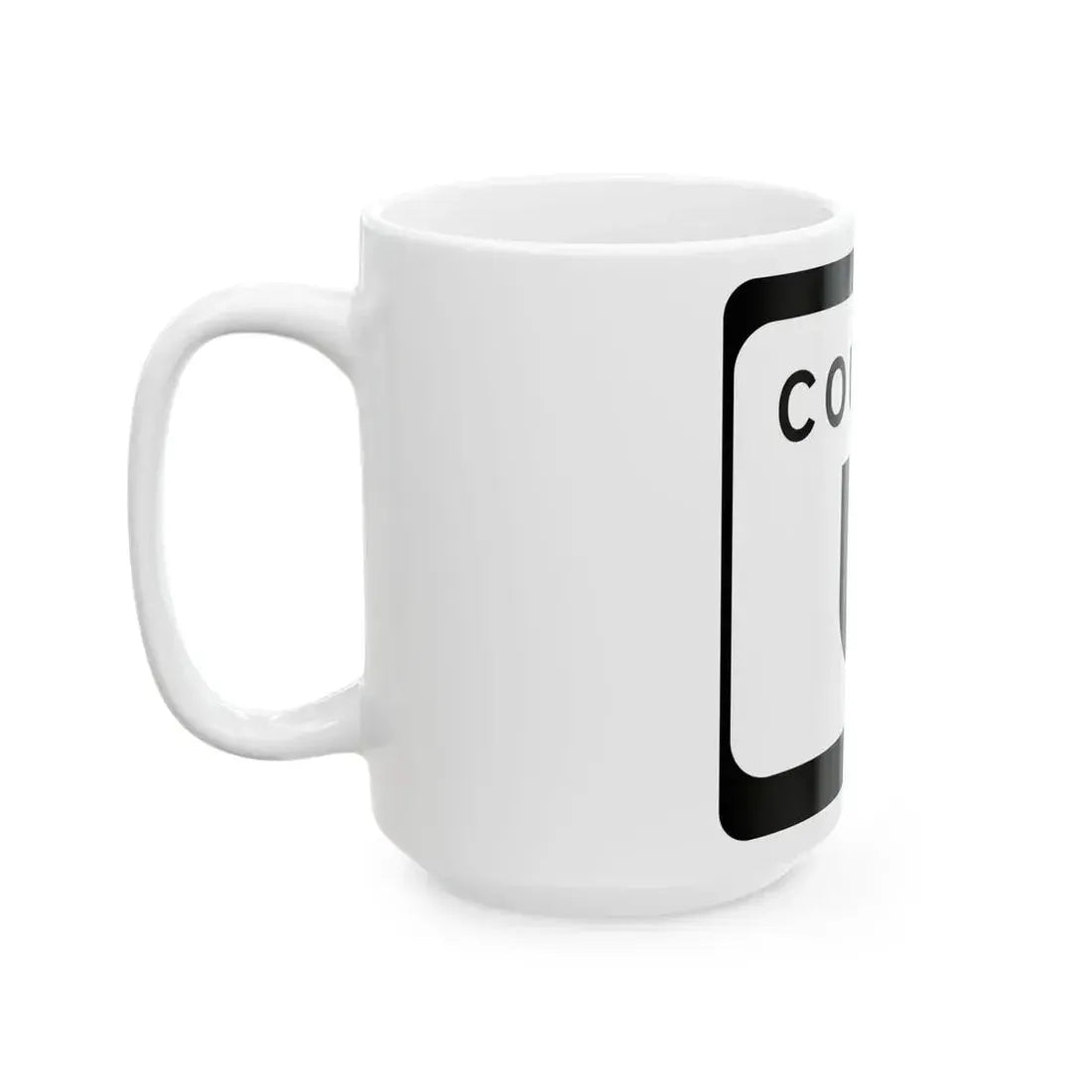 WIS County U (Wisconsin) (Road Sign) White Coffee Mug - Go Mug Yourself