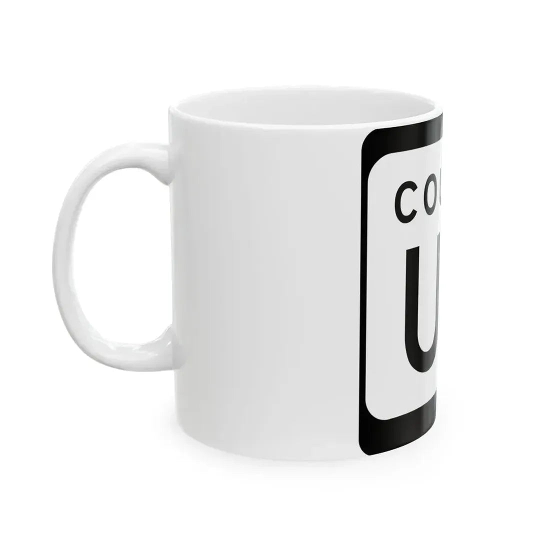 WIS County UU (Wisconsin) (Road Sign) White Coffee Mug - Go Mug Yourself