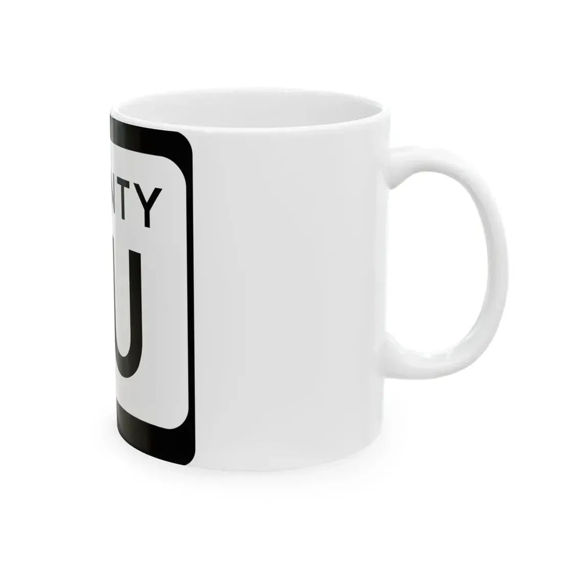 WIS County UU (Wisconsin) (Road Sign) White Coffee Mug - Go Mug Yourself