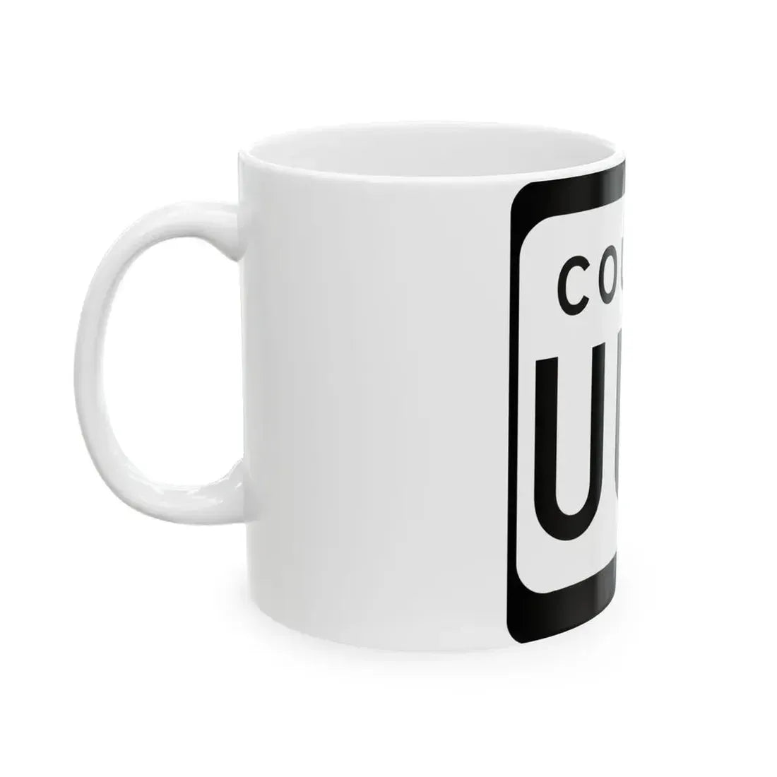 WIS County UUU (Wisconsin) (Road Sign) White Coffee Mug - Go Mug Yourself