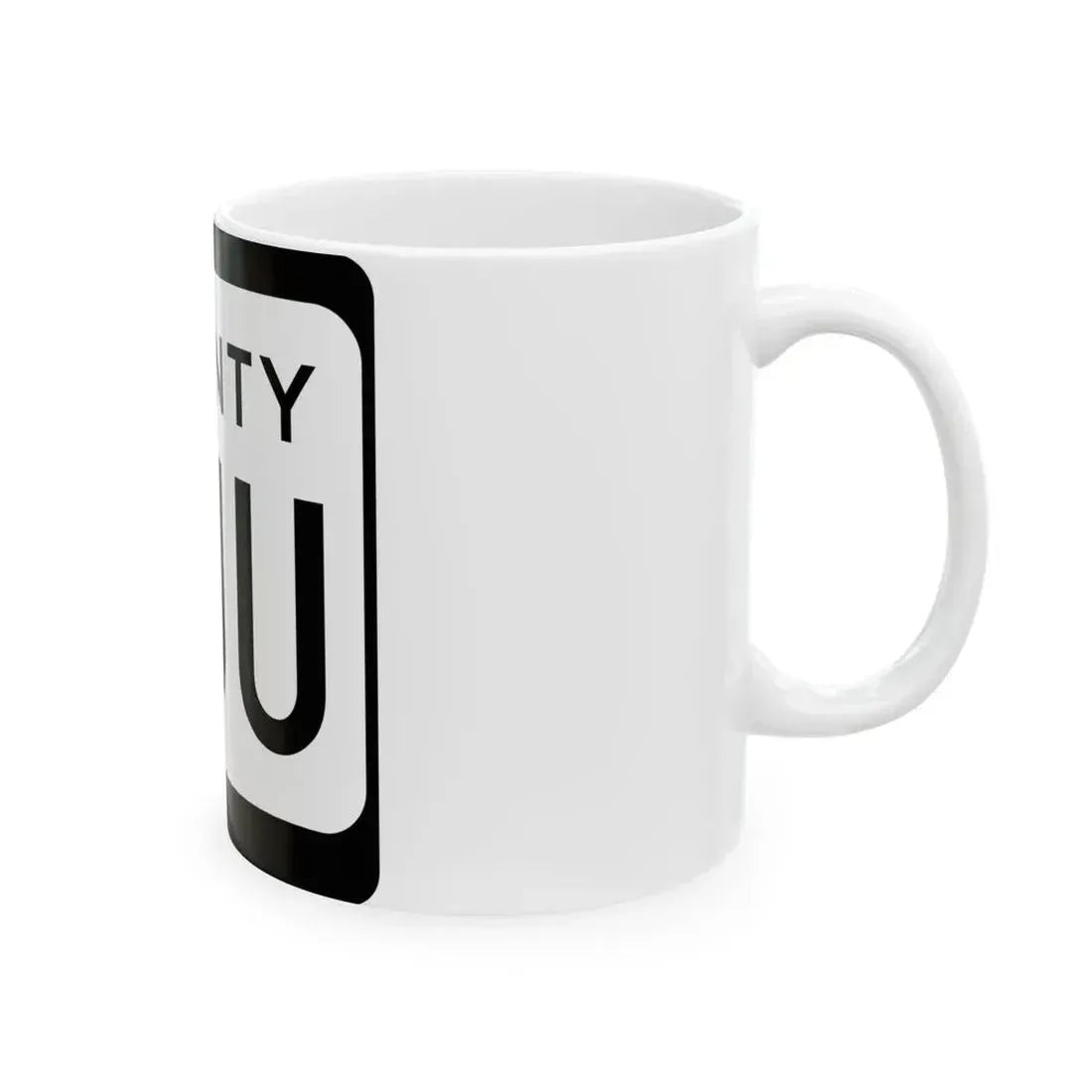 WIS County UUU (Wisconsin) (Road Sign) White Coffee Mug - Go Mug Yourself