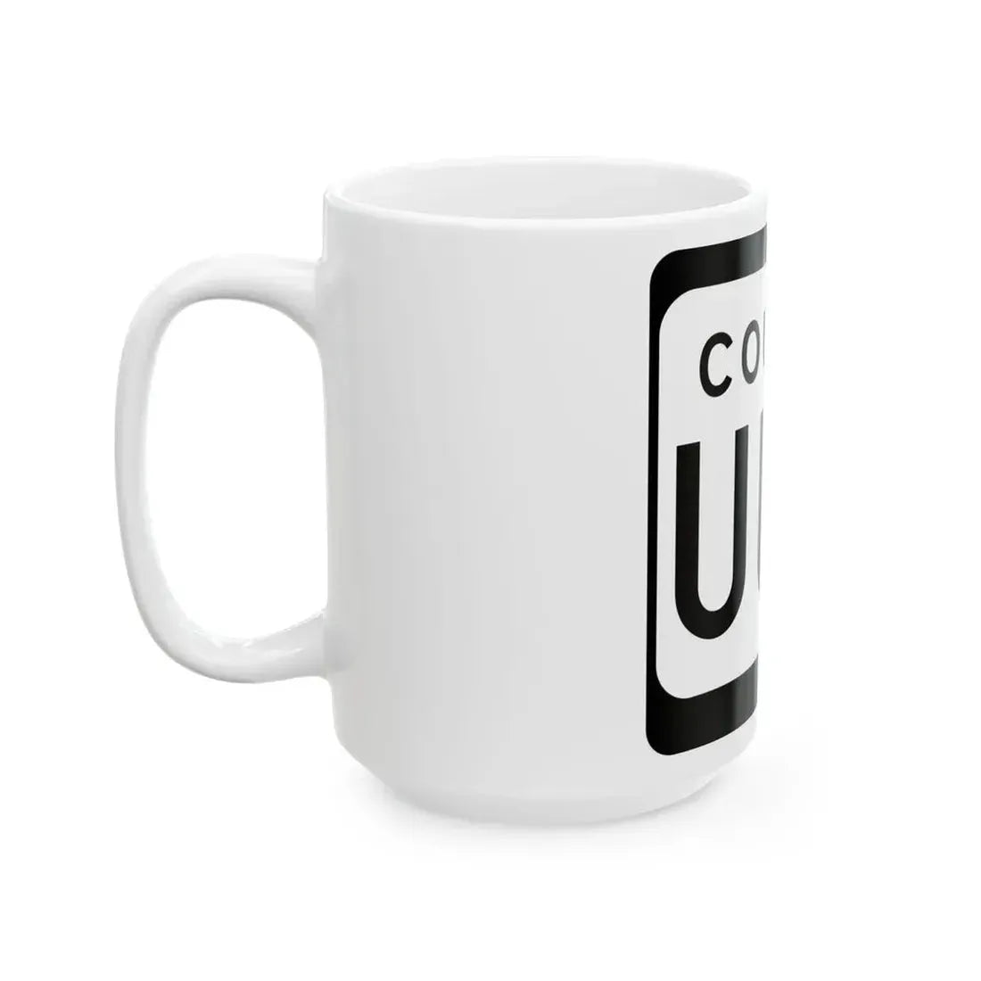 WIS County UUU (Wisconsin) (Road Sign) White Coffee Mug - Go Mug Yourself