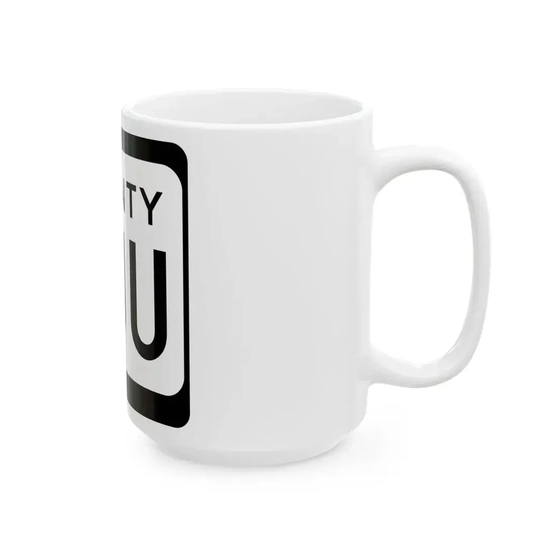 WIS County UUU (Wisconsin) (Road Sign) White Coffee Mug - Go Mug Yourself