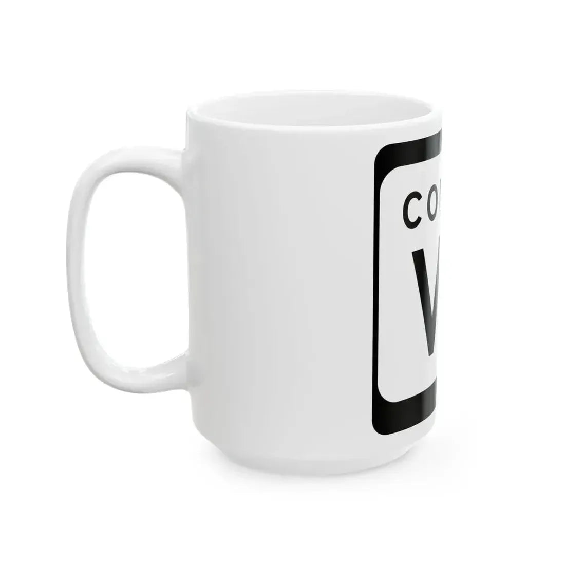 WIS County VK (Wisconsin) (Road Sign) White Coffee Mug - Go Mug Yourself