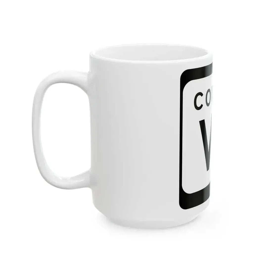 WIS County VV (Wisconsin) (Road Sign) White Coffee Mug - Go Mug Yourself