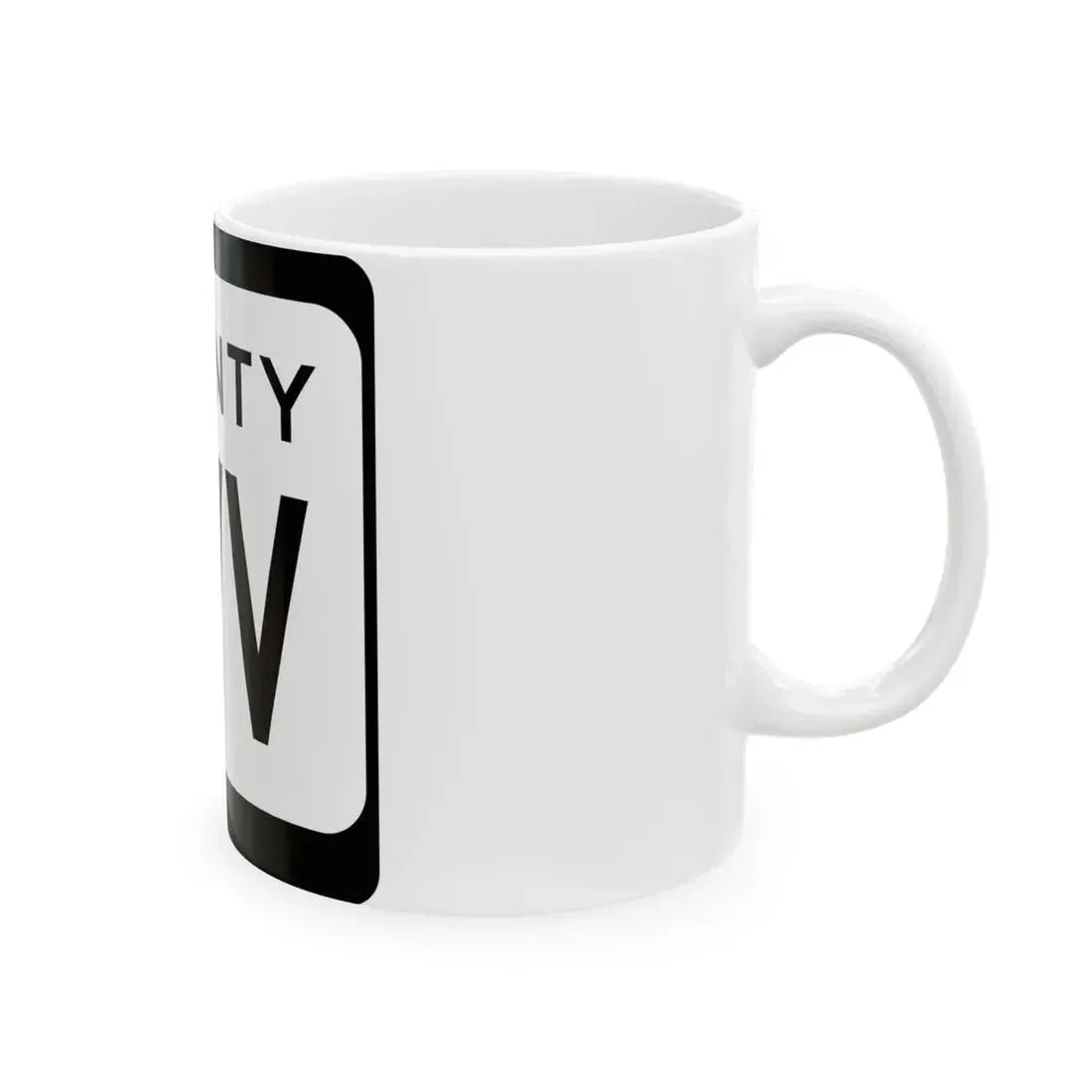 WIS County VVV (Wisconsin) (Road Sign) White Coffee Mug - Go Mug Yourself
