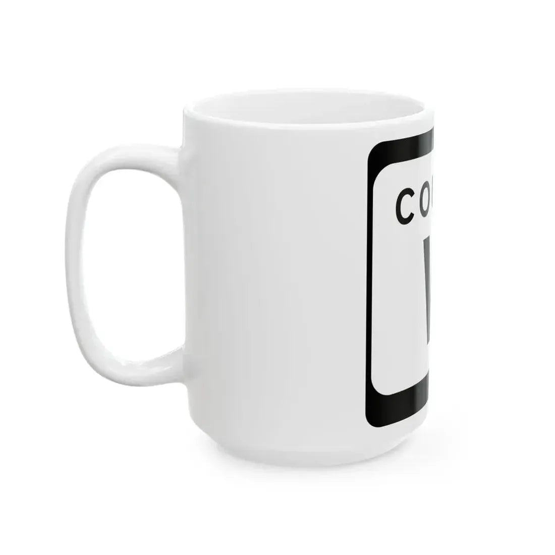 WIS County W (Wisconsin) (Road Sign) White Coffee Mug - Go Mug Yourself