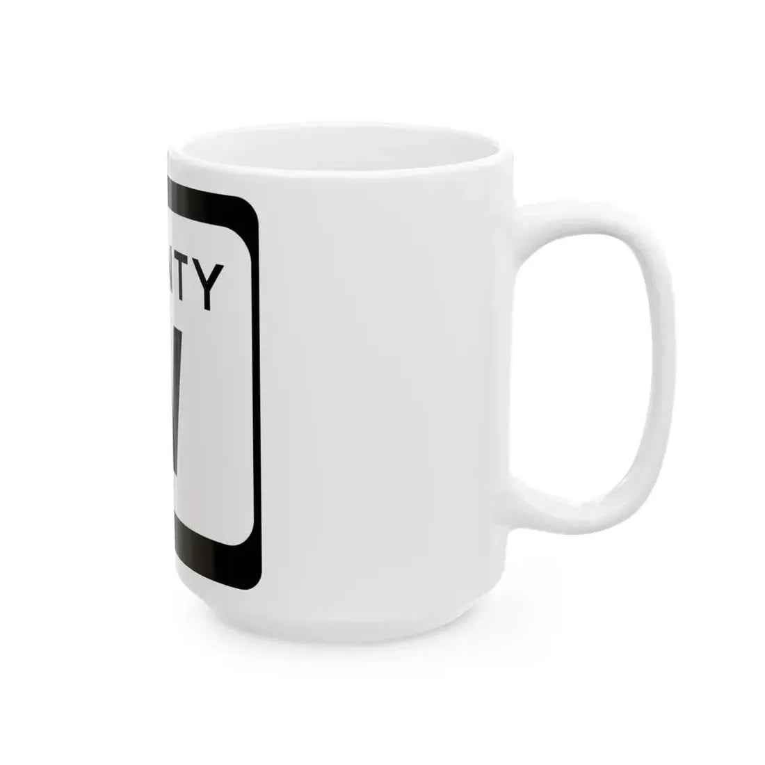 WIS County W (Wisconsin) (Road Sign) White Coffee Mug - Go Mug Yourself