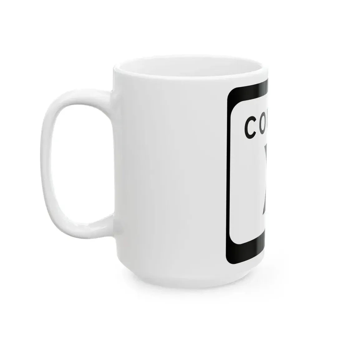 WIS County X (Wisconsin) (Road Sign) White Coffee Mug - Go Mug Yourself