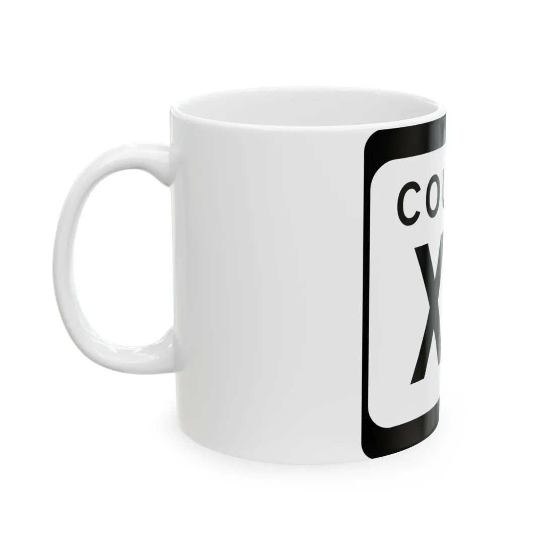 WIS County XU (Wisconsin) (Road Sign) White Coffee Mug - Go Mug Yourself