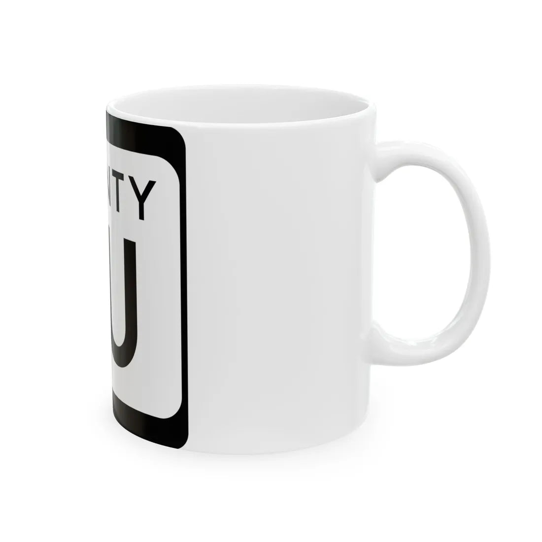 WIS County XU (Wisconsin) (Road Sign) White Coffee Mug - Go Mug Yourself