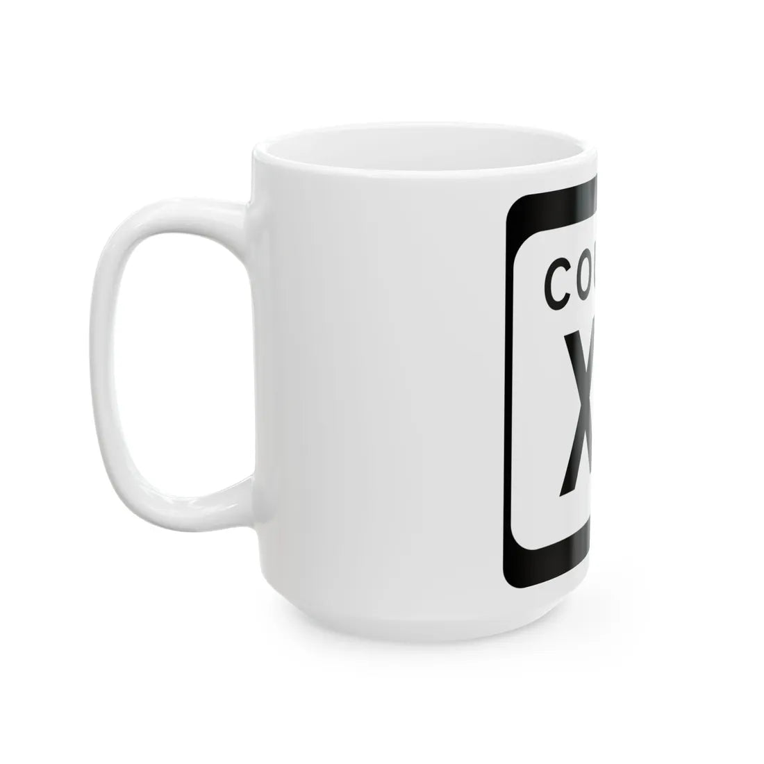 WIS County XU (Wisconsin) (Road Sign) White Coffee Mug - Go Mug Yourself