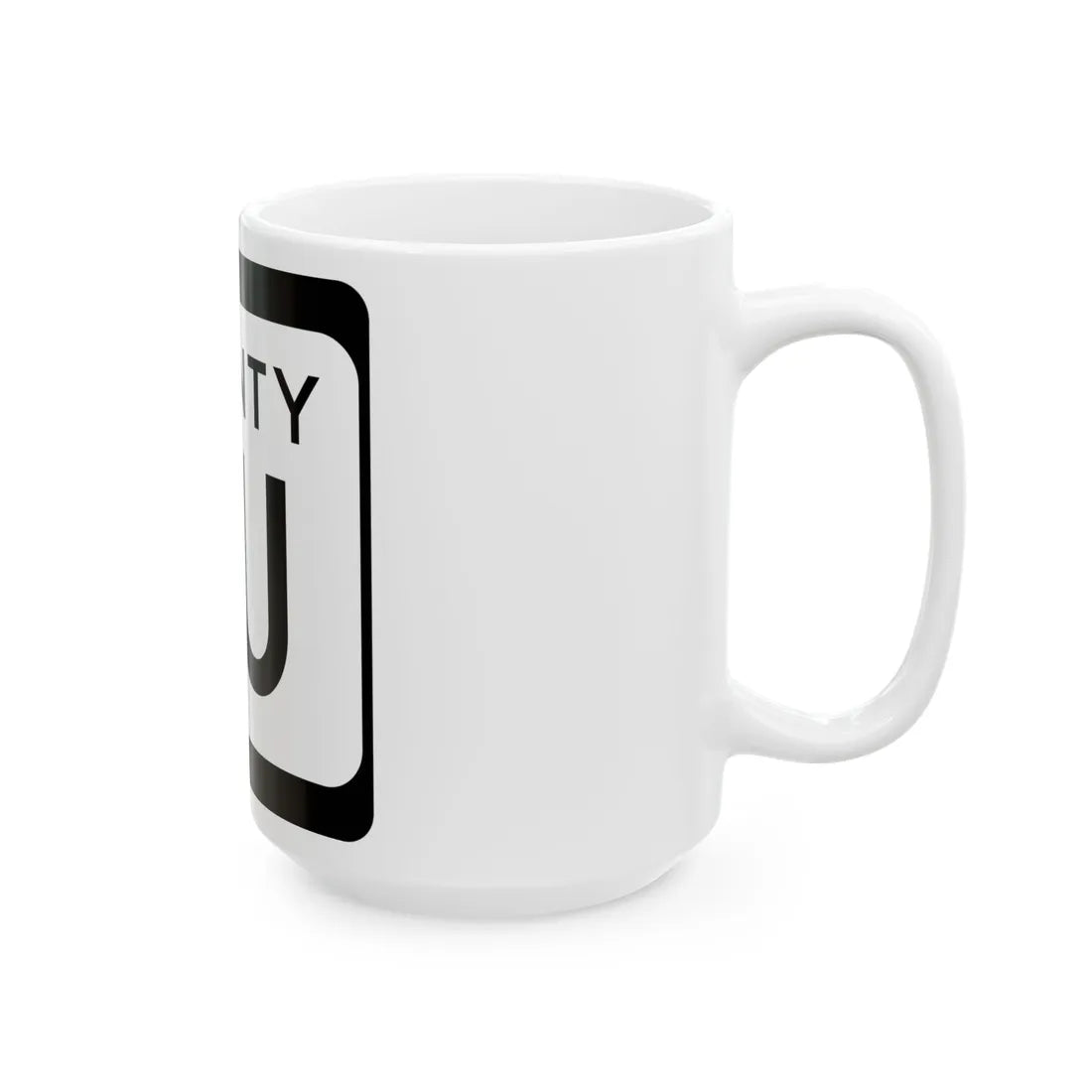 WIS County XU (Wisconsin) (Road Sign) White Coffee Mug - Go Mug Yourself