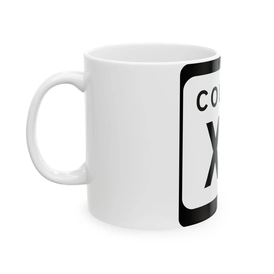 WIS County XX (Wisconsin) (Road Sign) White Coffee Mug - Go Mug Yourself