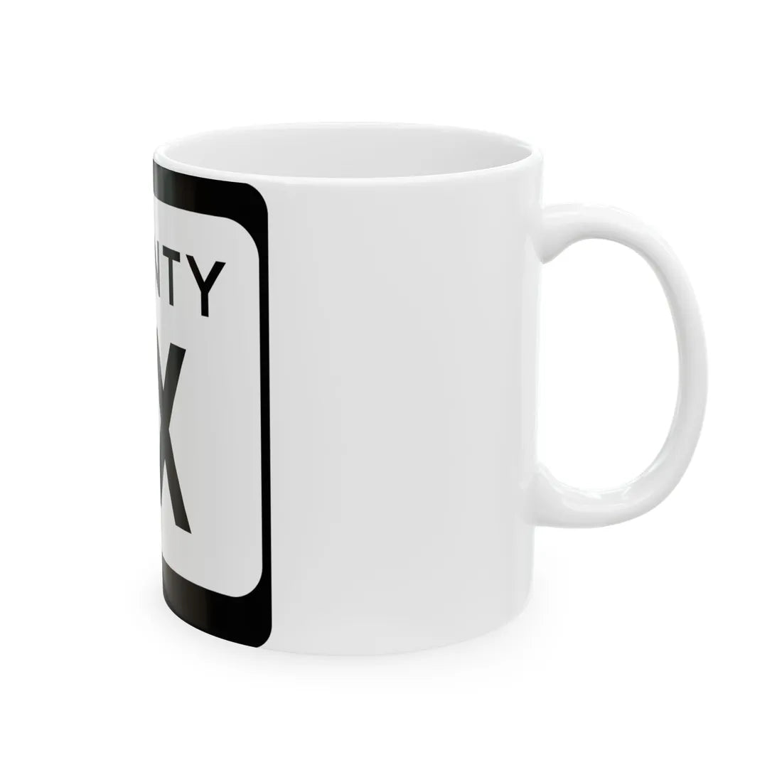 WIS County XX (Wisconsin) (Road Sign) White Coffee Mug - Go Mug Yourself