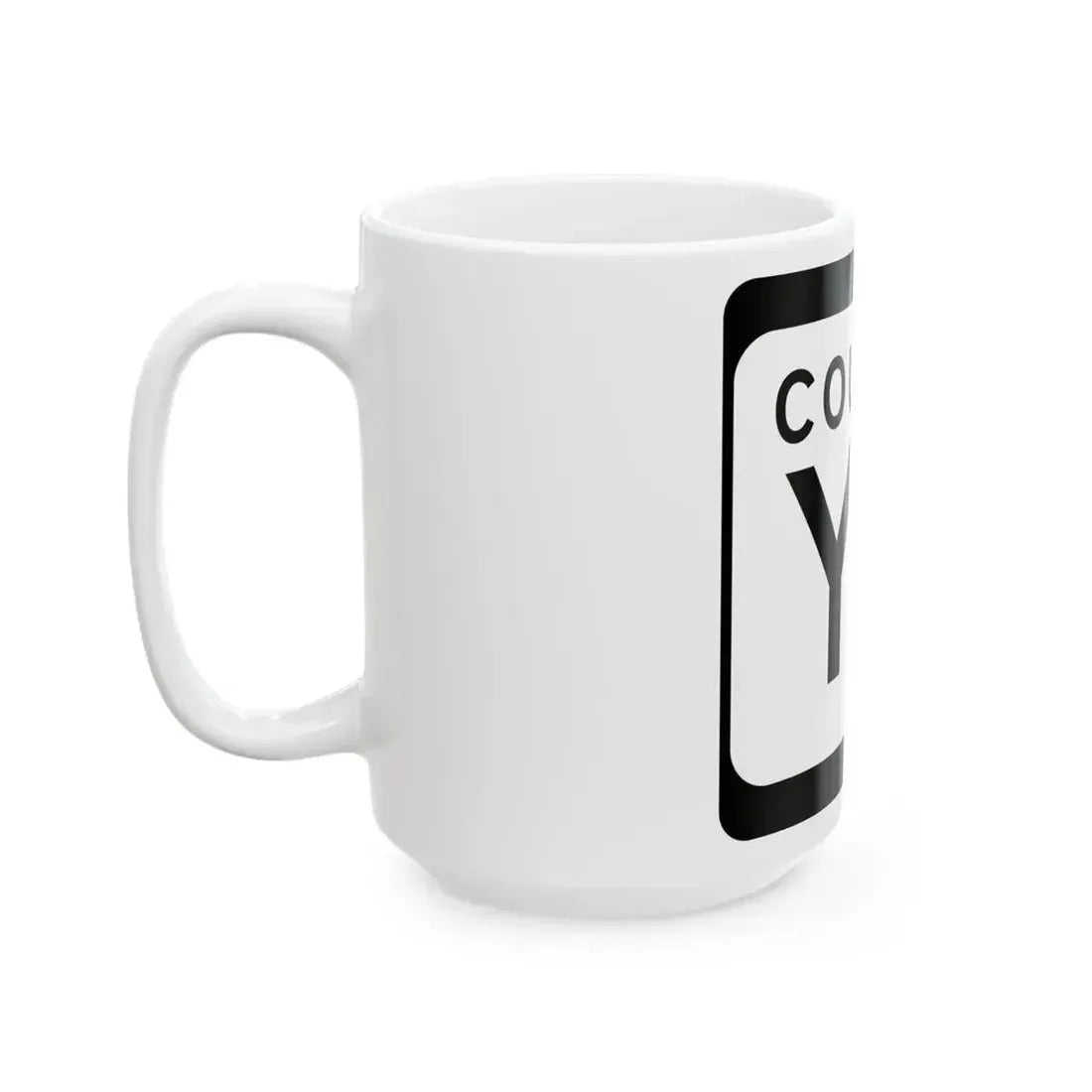 WIS County YD (Wisconsin) (Road Sign) White Coffee Mug - Go Mug Yourself