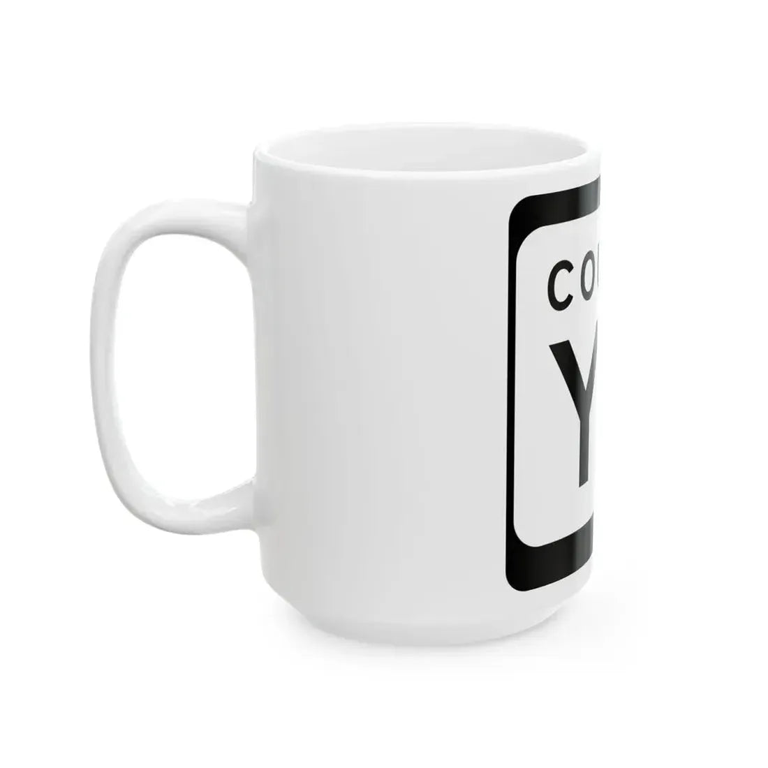 WIS County YY (Wisconsin) (Road Sign) White Coffee Mug - Go Mug Yourself