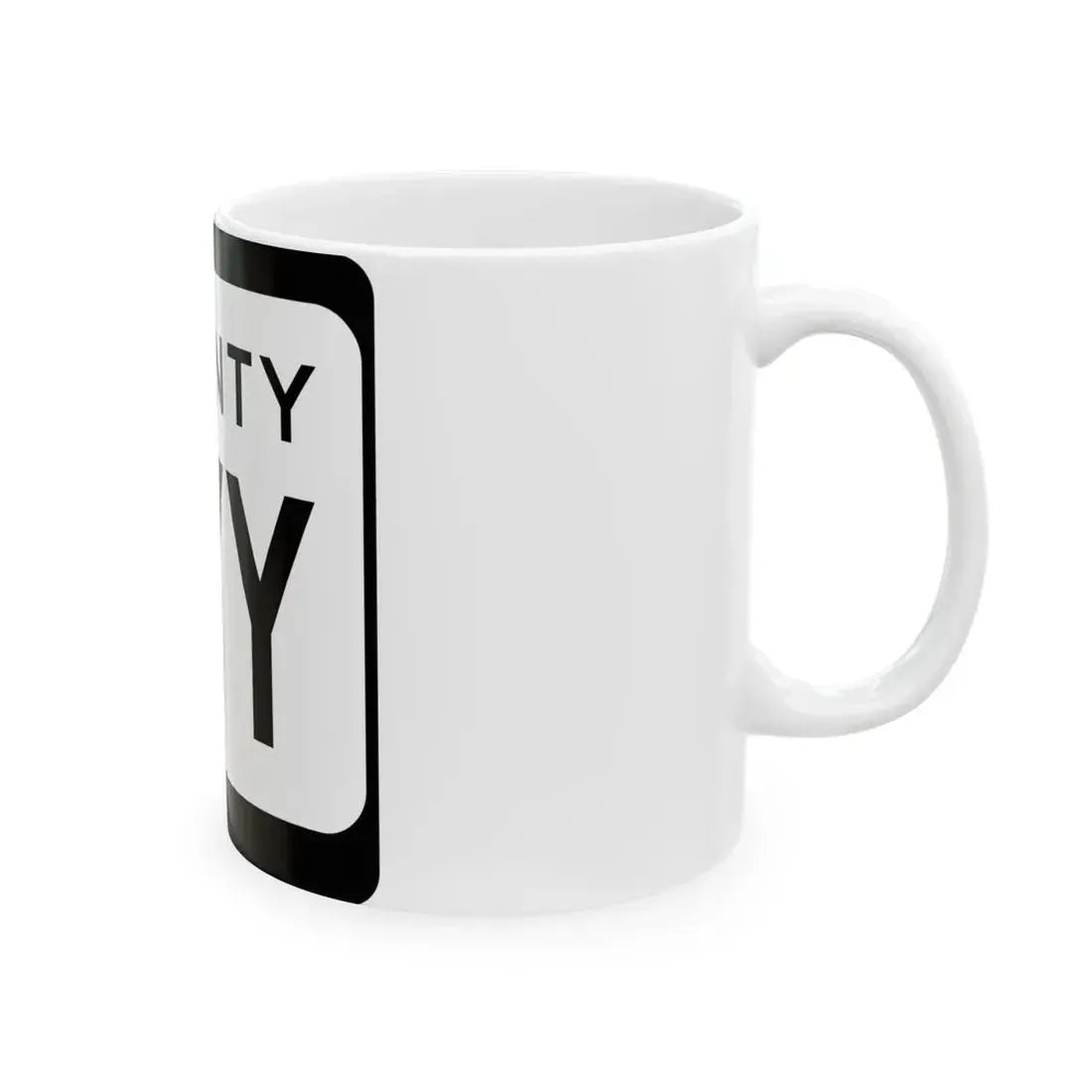 WIS County YYY (Wisconsin) (Road Sign) White Coffee Mug - Go Mug Yourself