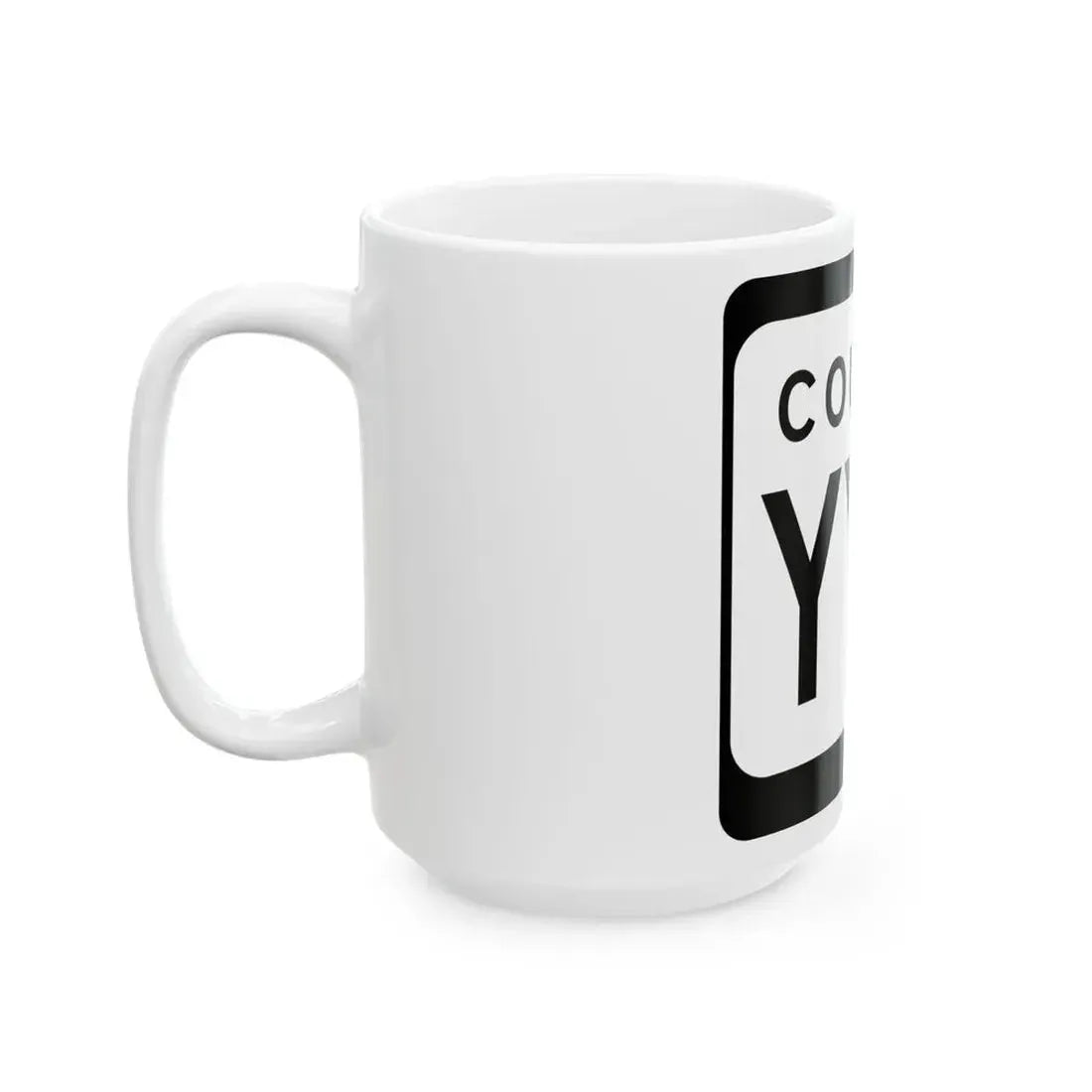 WIS County YYY (Wisconsin) (Road Sign) White Coffee Mug - Go Mug Yourself