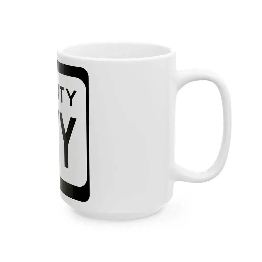 WIS County YYY (Wisconsin) (Road Sign) White Coffee Mug - Go Mug Yourself