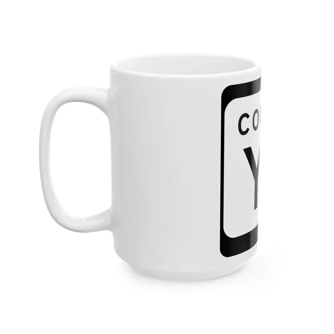 WIS County YZ (Wisconsin) (Road Sign) White Coffee Mug - Go Mug Yourself