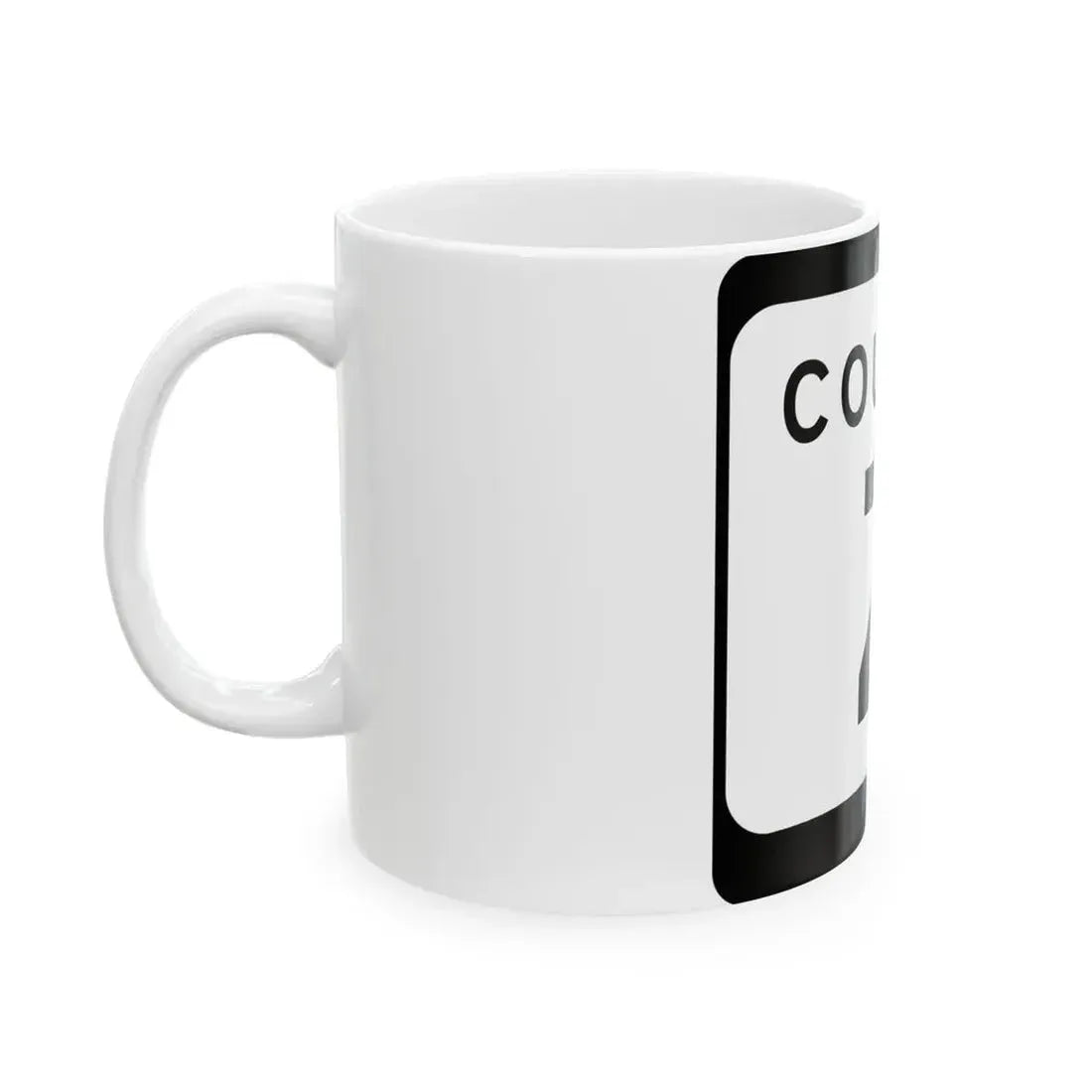 WIS County Z (Wisconsin) (Road Sign) White Coffee Mug - Go Mug Yourself