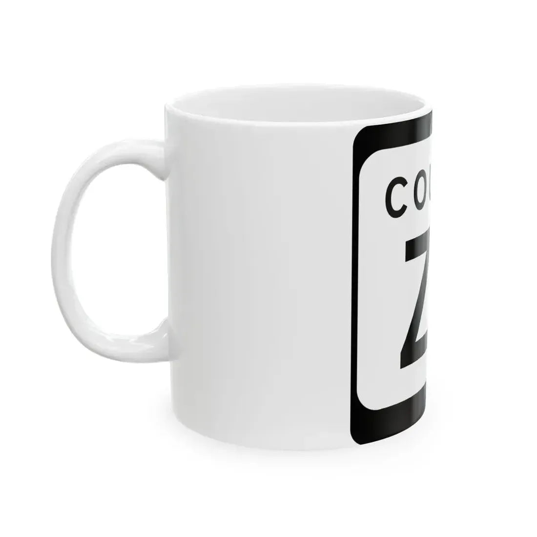 WIS County ZZ (Wisconsin) (Road Sign) White Coffee Mug - Go Mug Yourself