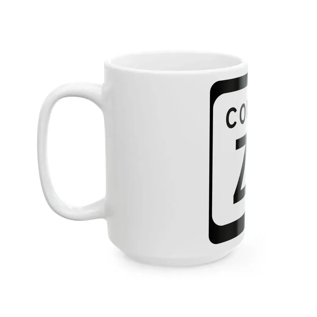 WIS County ZZ (Wisconsin) (Road Sign) White Coffee Mug - Go Mug Yourself