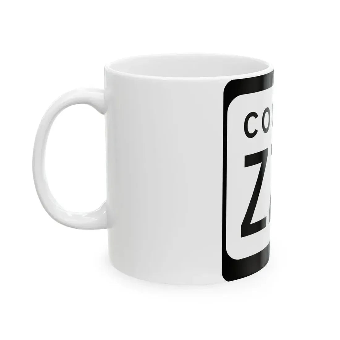 WIS County ZZZ (Wisconsin) (Road Sign) White Coffee Mug - Go Mug Yourself