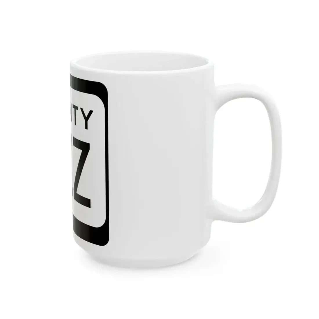 WIS County ZZZ (Wisconsin) (Road Sign) White Coffee Mug - Go Mug Yourself
