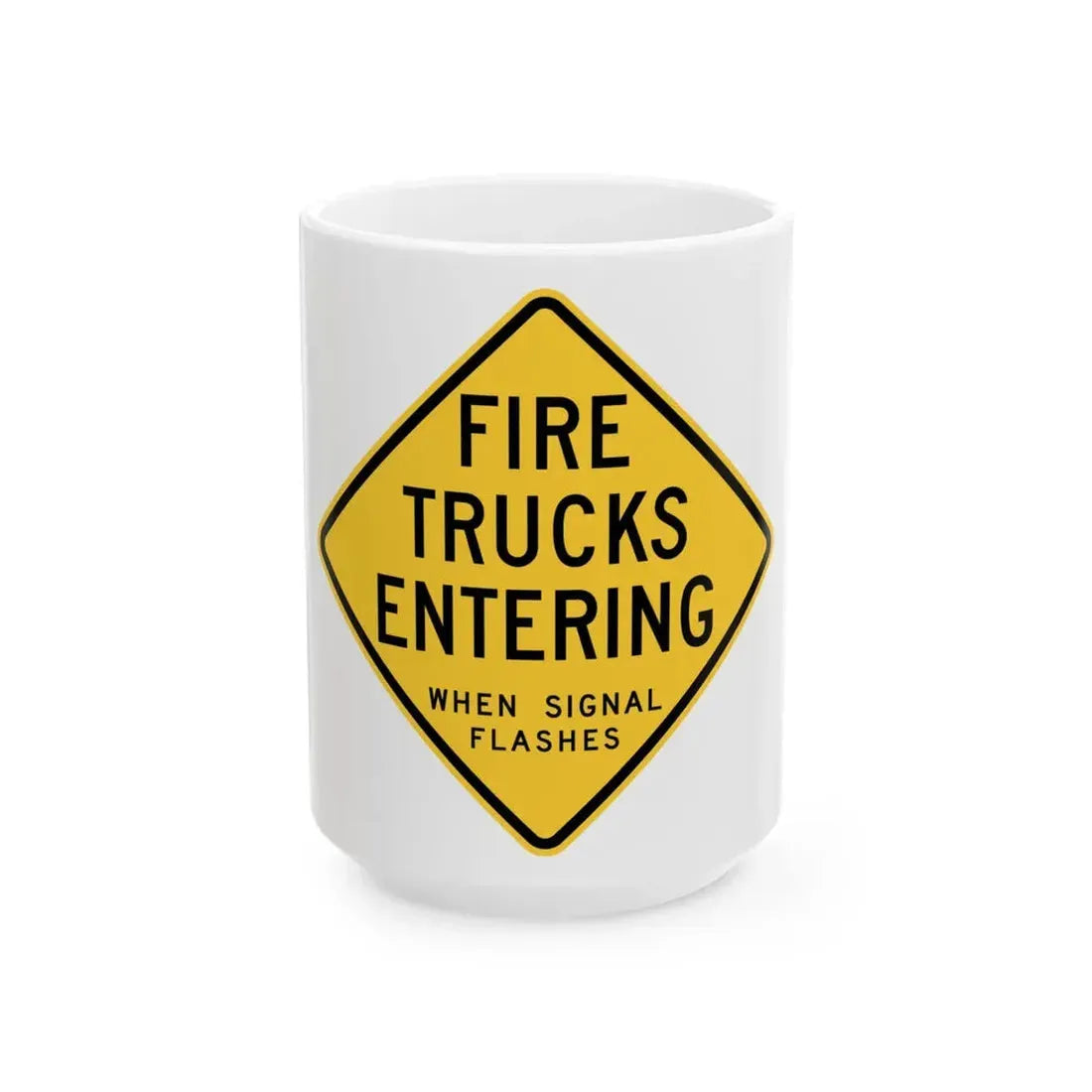 WISDOT W54-60 (Wisconsin) (Road Sign) White Coffee Mug 15oz - Go Mug Yourself