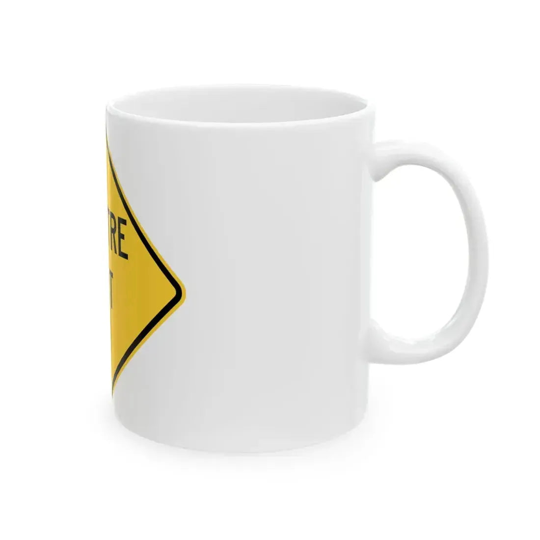 WISDOT W56-51 (Wisconsin) (Road Sign) White Coffee Mug - Go Mug Yourself