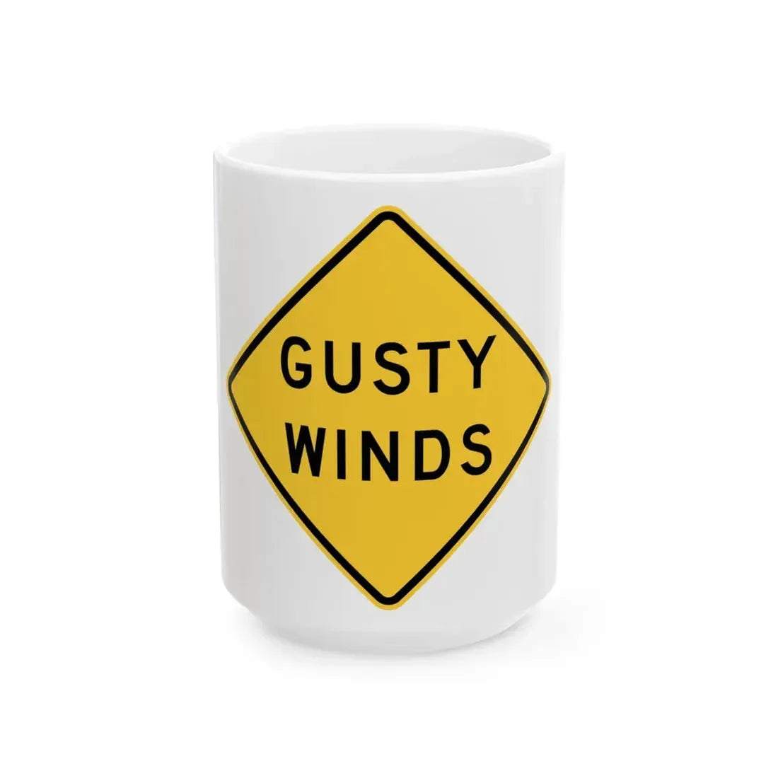 WISDOT W8-72 (Wisconsin) (Road Sign) White Coffee Mug 15oz - Go Mug Yourself