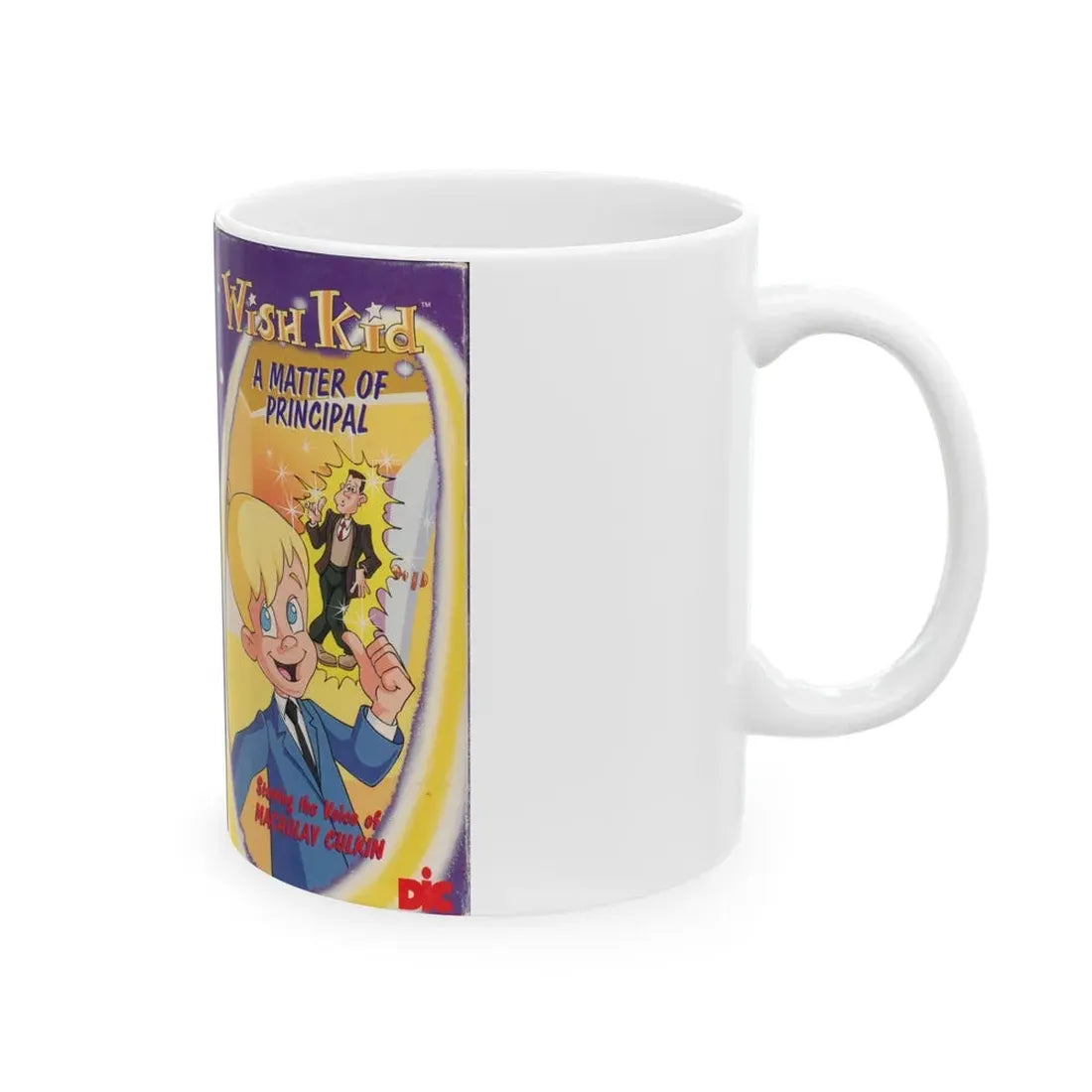 WISH KID A MATTER OF PRINCIPAL (VHS COVER) - White Coffee Mug - Go Mug Yourself