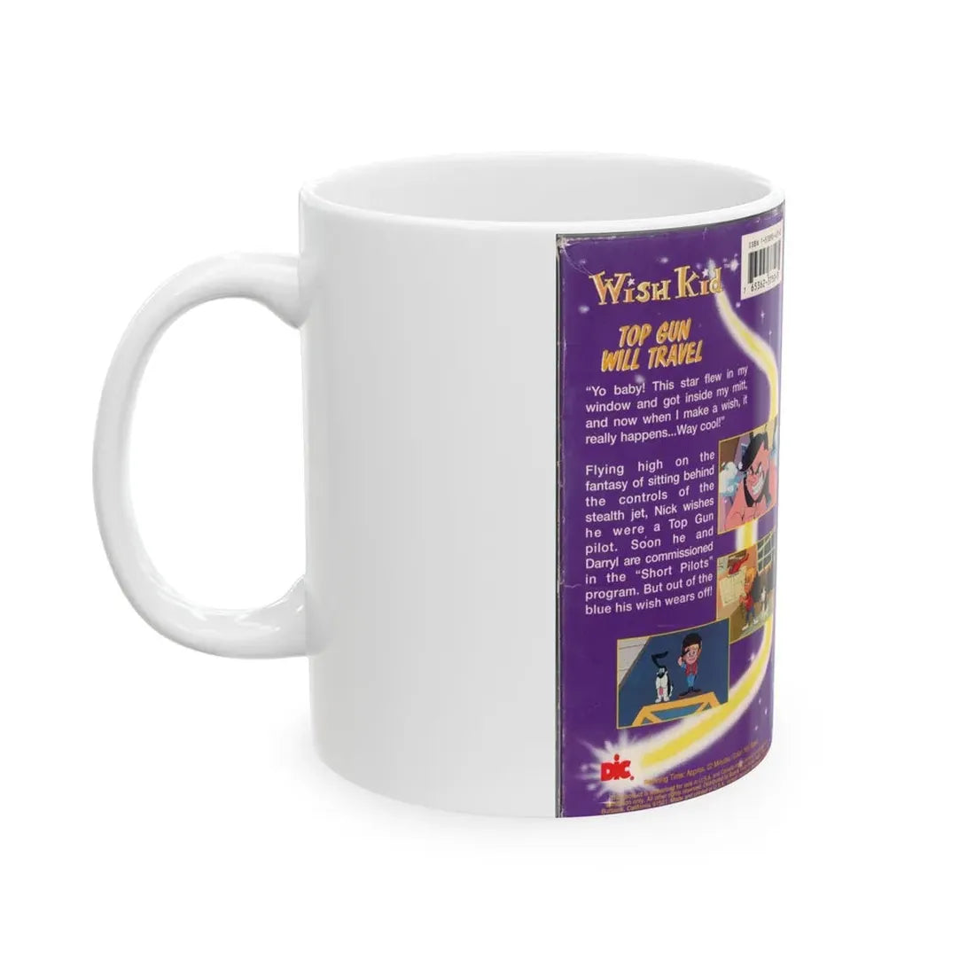 WISH KID TOP GUN WILL TRAVEL (VHS COVER) - White Coffee Mug - Go Mug Yourself
