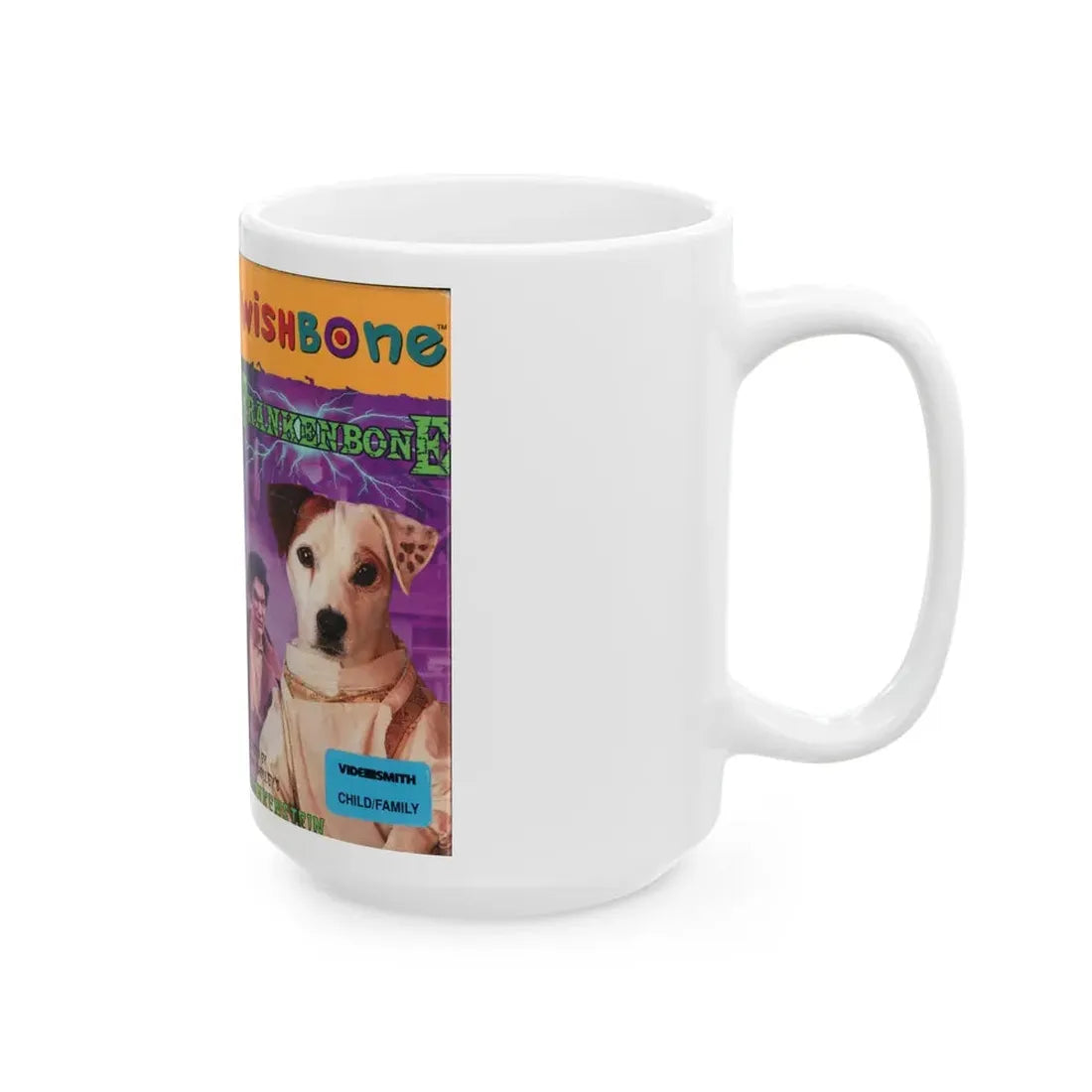 WISHBONE FRANKENBONE (VHS COVER) - White Coffee Mug - Go Mug Yourself