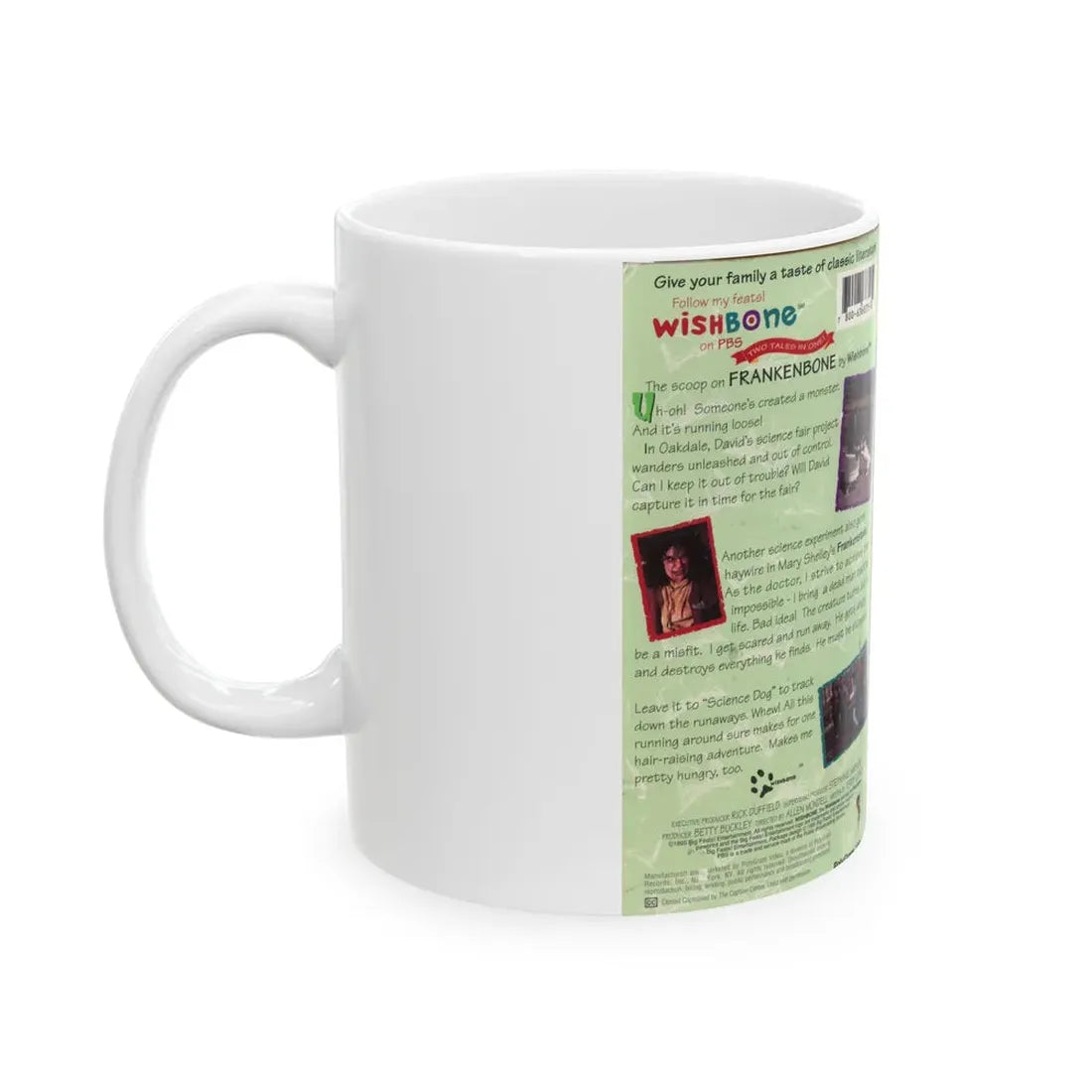 WISHBONE FRANKENBONE (VHS COVER) - White Coffee Mug - Go Mug Yourself