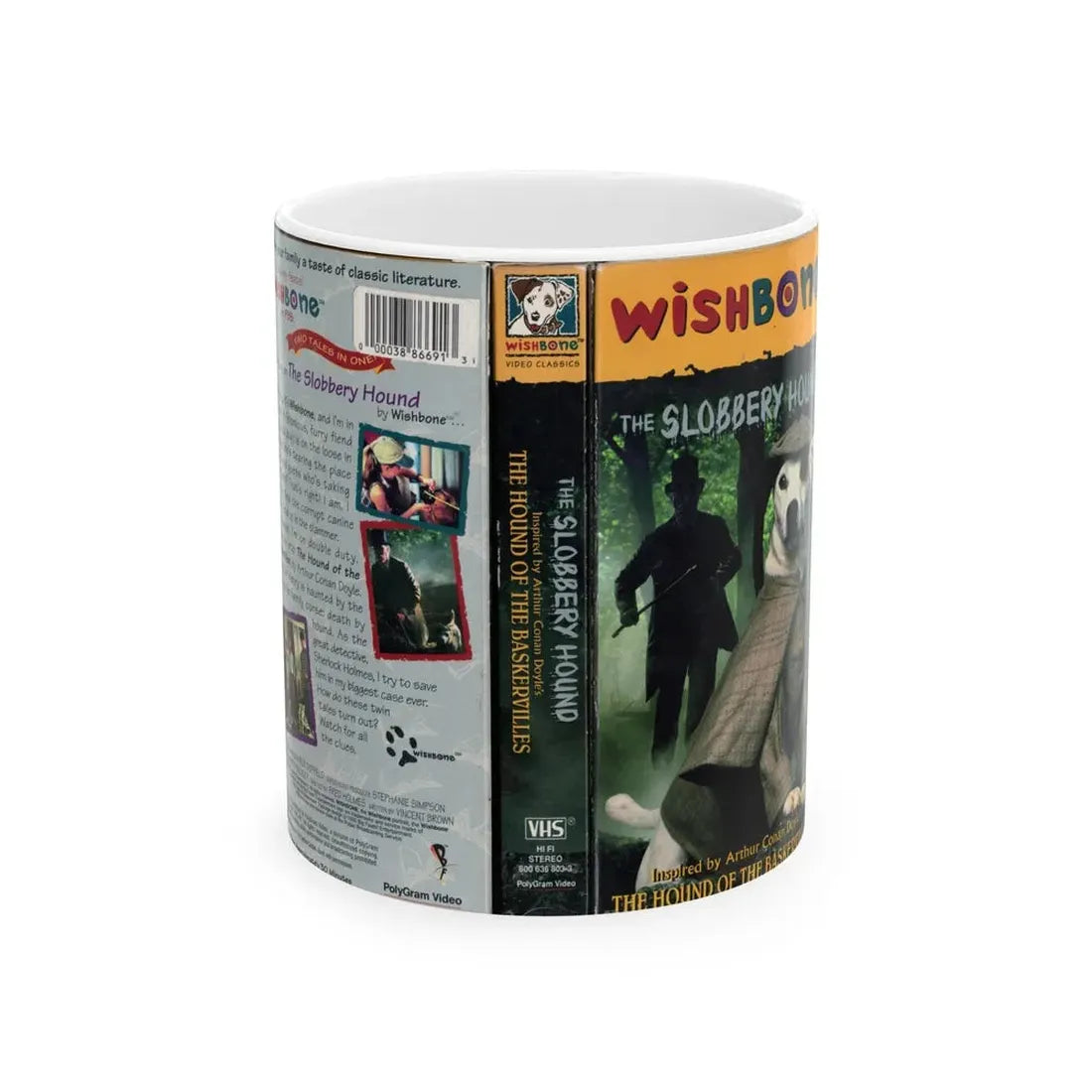 WISHBONE THE SLOBBERY HOUND (VHS COVER) - White Coffee Mug 11oz - Go Mug Yourself