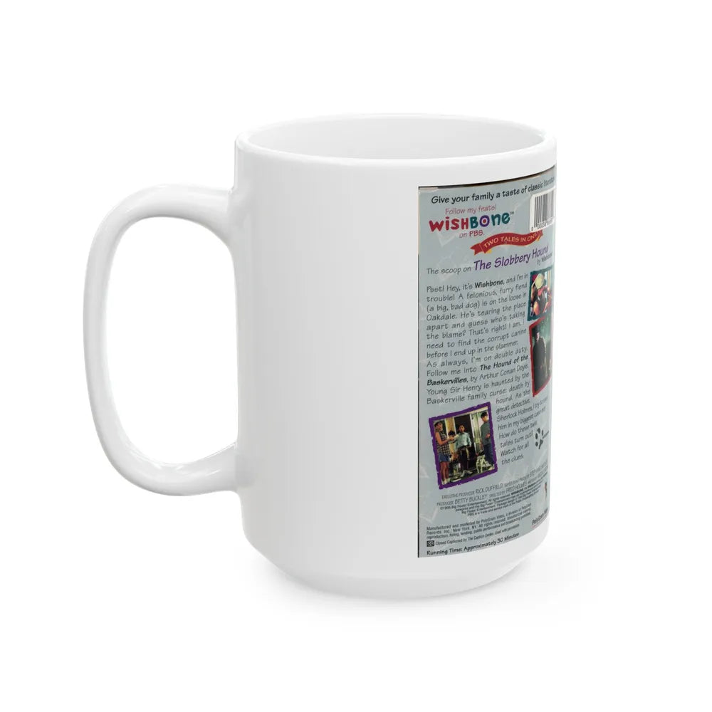 WISHBONE THE SLOBBERY HOUND (VHS COVER) - White Coffee Mug-Go Mug Yourself