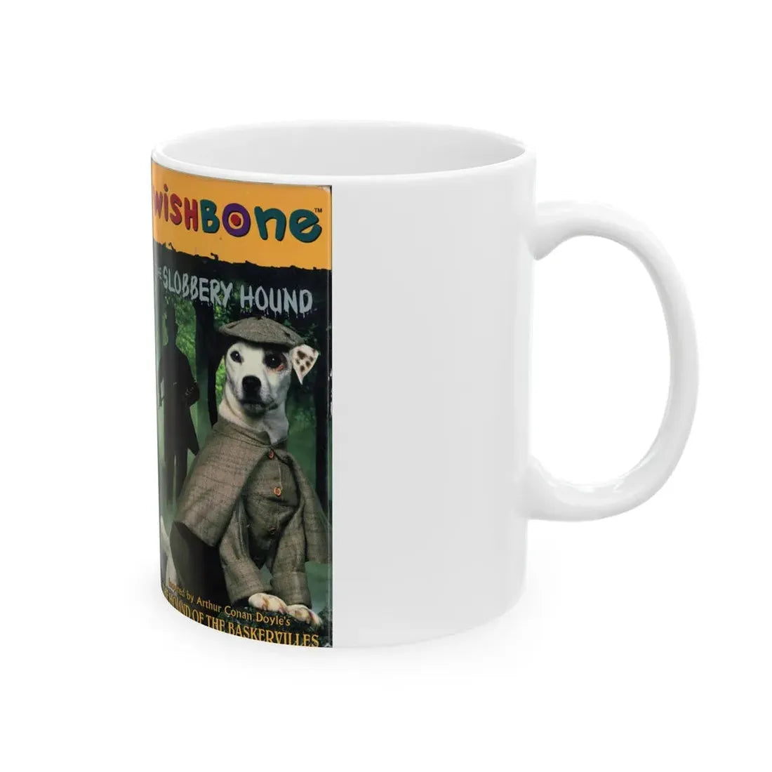 WISHBONE THE SLOBBERY HOUND (VHS COVER) - White Coffee Mug - Go Mug Yourself
