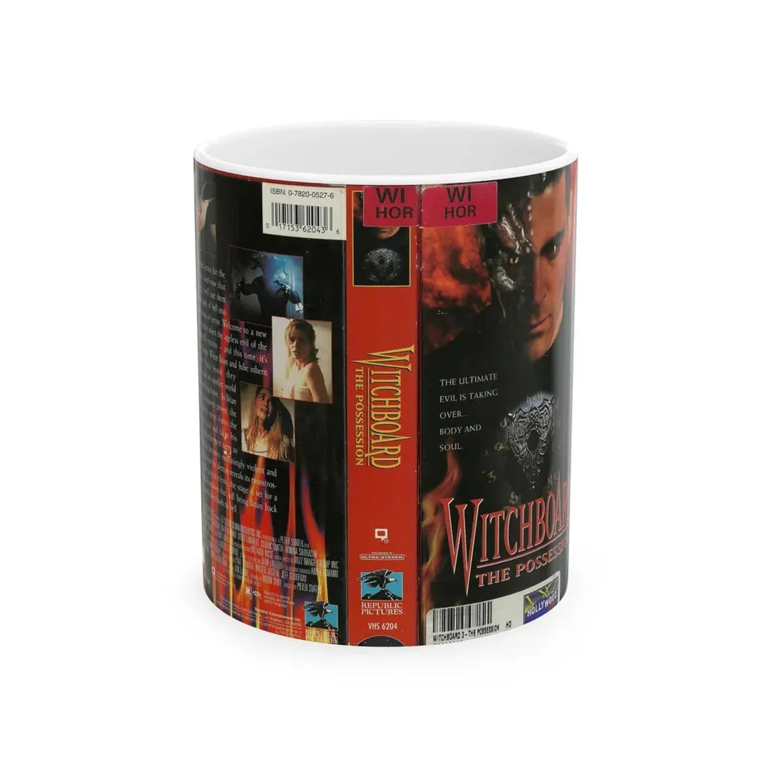 WITCHBOARD THE POSSESSION HOLLYWOOD VIDEO (VHS COVER) - White Coffee Mug 11oz - Go Mug Yourself