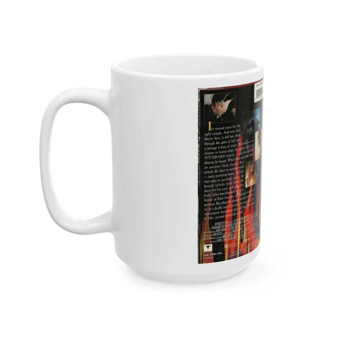 WITCHBOARD THE POSSESSION HOLLYWOOD VIDEO (VHS COVER) - White Coffee Mug - Go Mug Yourself