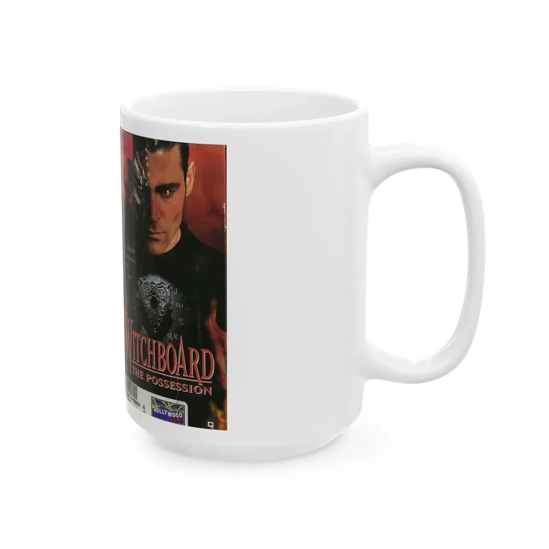 WITCHBOARD THE POSSESSION HOLLYWOOD VIDEO (VHS COVER) - White Coffee Mug - Go Mug Yourself