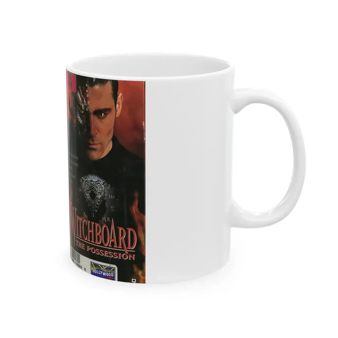 WITCHBOARD THE POSSESSION HOLLYWOOD VIDEO (VHS COVER) - White Coffee Mug - Go Mug Yourself
