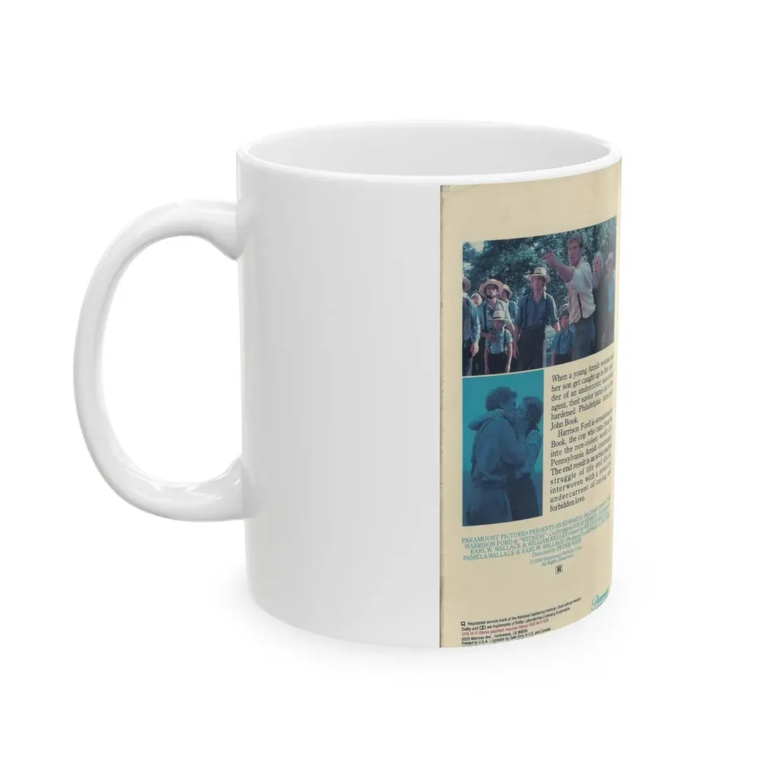 WITNESS HARRISON FORD (VHS COVER) - White Coffee Mug - Go Mug Yourself