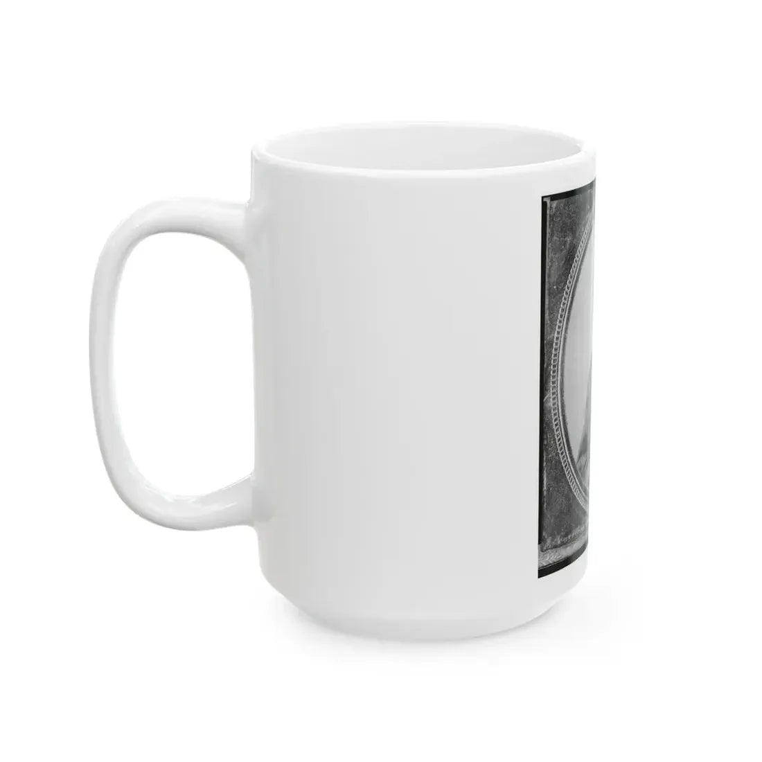 Wm. Francis Jones, Pvt., 5th Virginia Cavalry, C.S.A., Half-Length Portrait, Seated, Facing Front (U.S. Civil War) White Coffee Mug - Go Mug Yourself