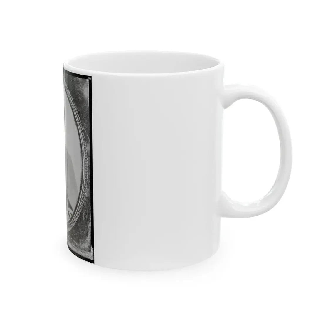 Wm. Francis Jones, Pvt., 5th Virginia Cavalry, C.S.A., Half-Length Portrait, Seated, Facing Front (U.S. Civil War) White Coffee Mug - Go Mug Yourself