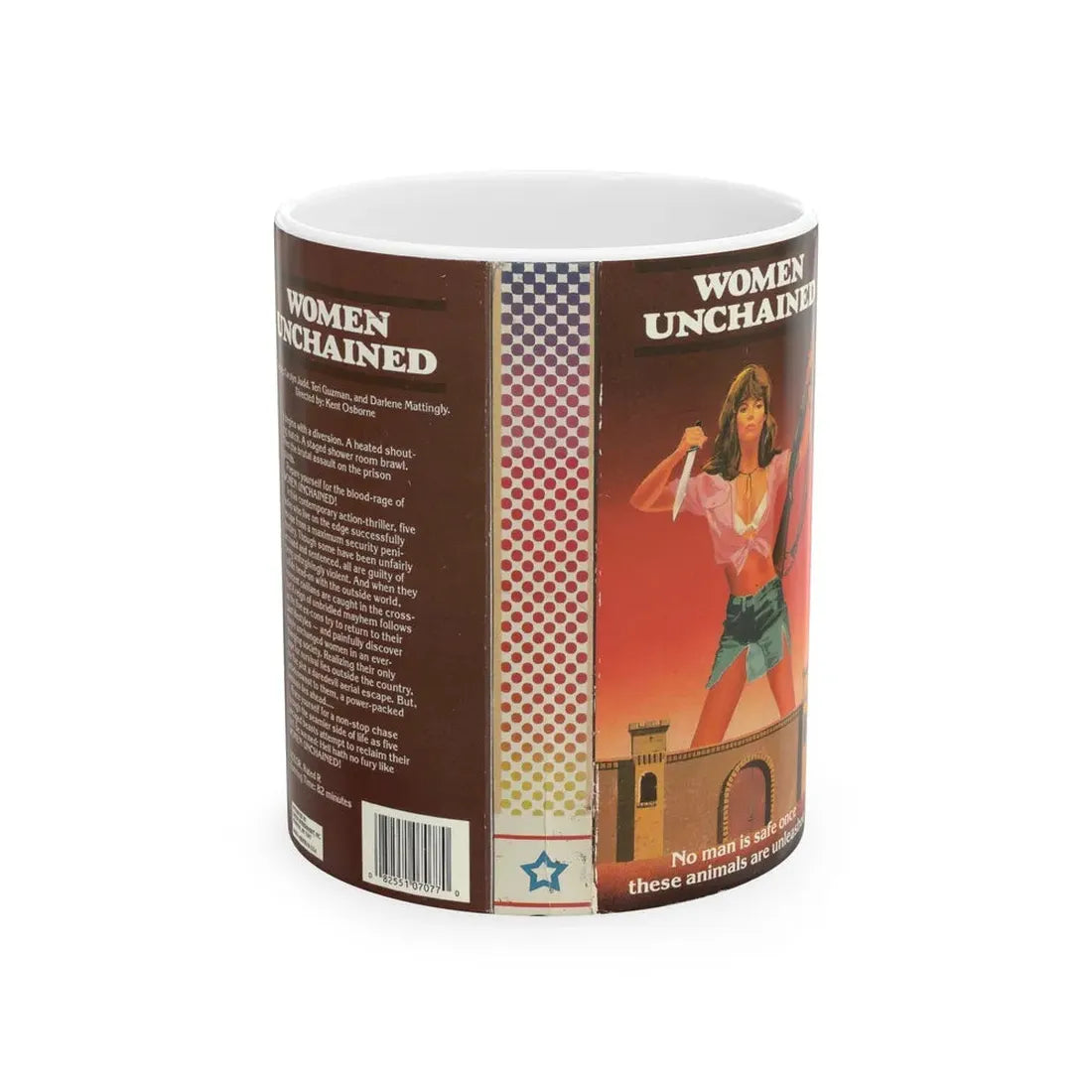 WOMEN UNCHAINED (VHS COVER) - White Coffee Mug - Go Mug Yourself