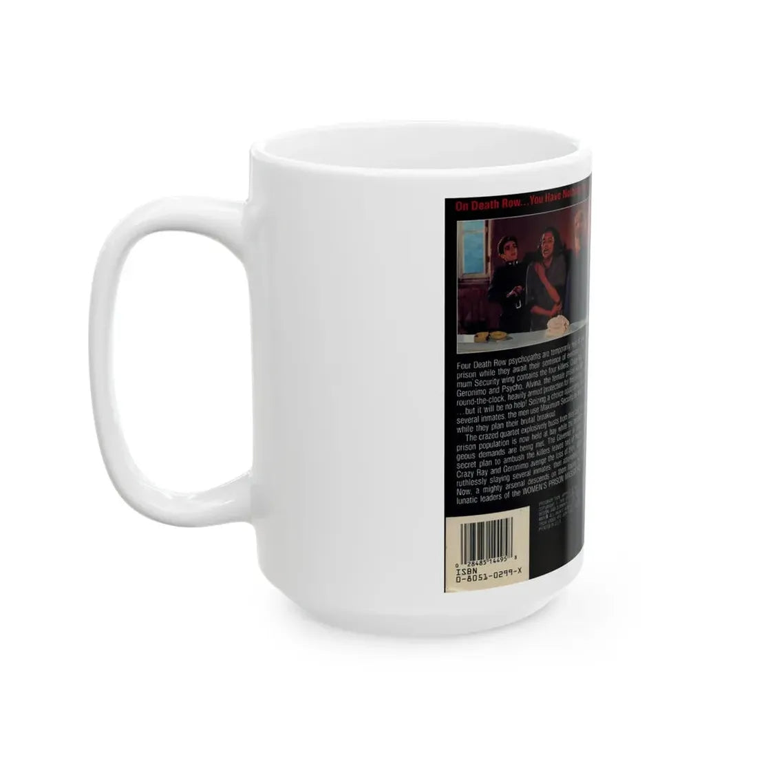 WOMENS PRISON MASSACRE (VHS COVER) - White Coffee Mug - Go Mug Yourself
