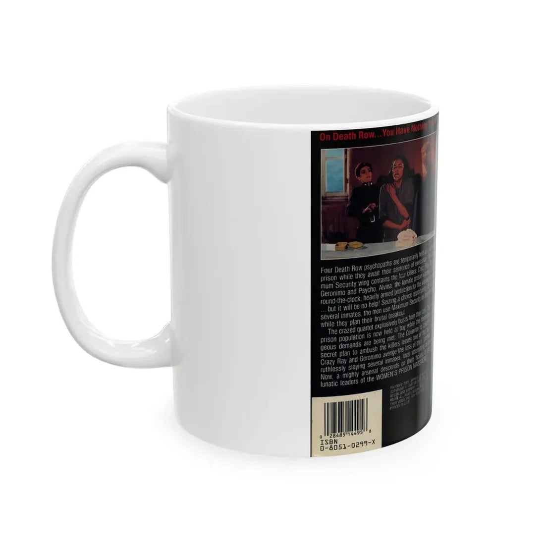 WOMENS PRISON MASSACRE (VHS COVER) - White Coffee Mug - Go Mug Yourself